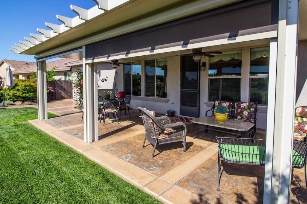 Outdoor patio with outdoor living area
